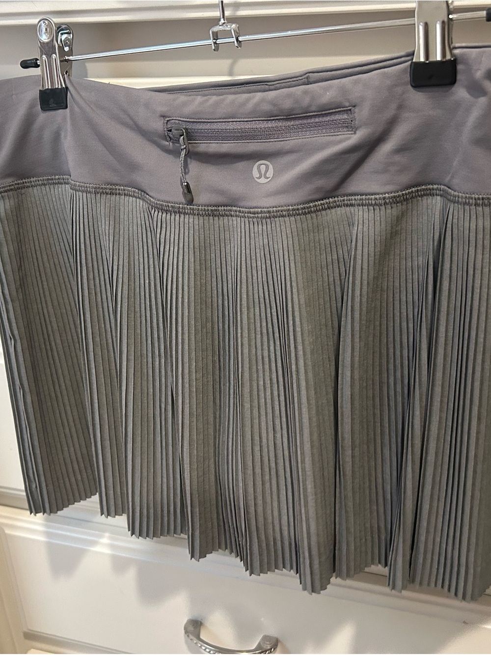 lululemon athletica Light Gray Pleated Skirt